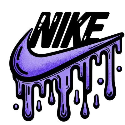 dripping nike logo
