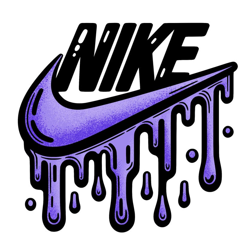 dripping nike logo
