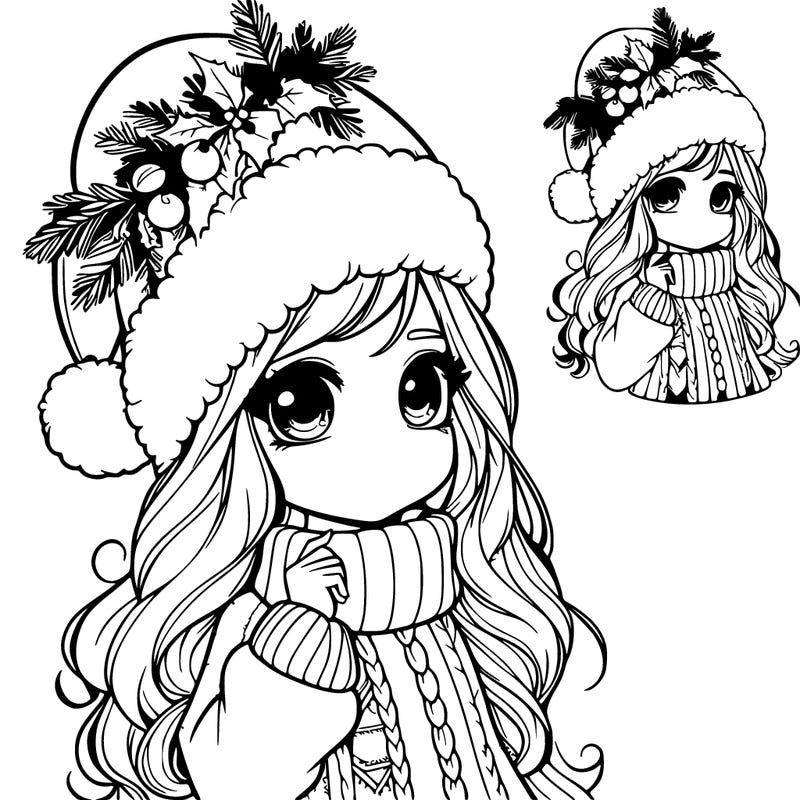 realistic christmas girl