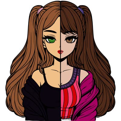 realistic girl split