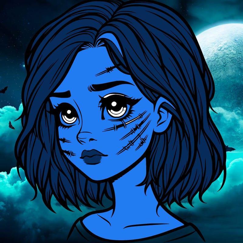 realistic girl with scars