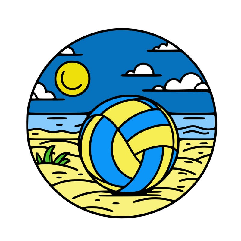 volleyball on a beach