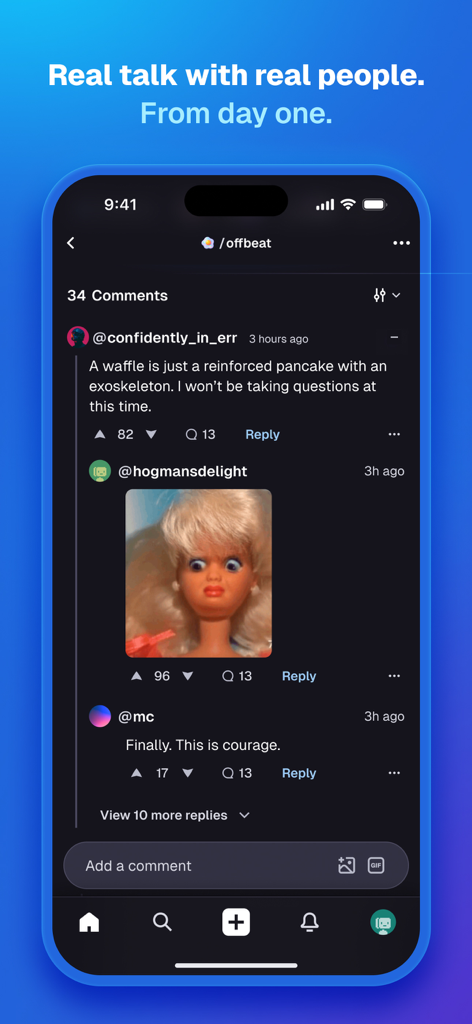A screenshot of a humorous community discussion on the Digg app