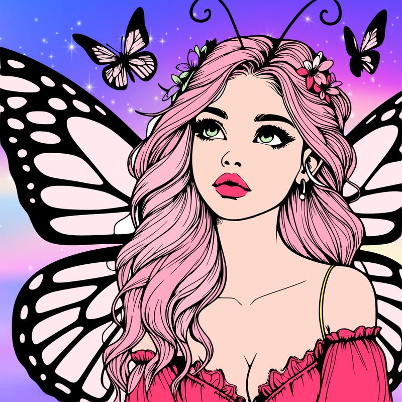 butterfly fairy realistic girl