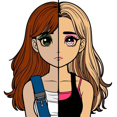 realistic girl split