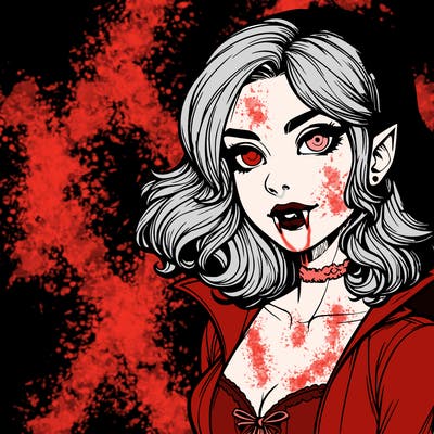 vampire girl realistic