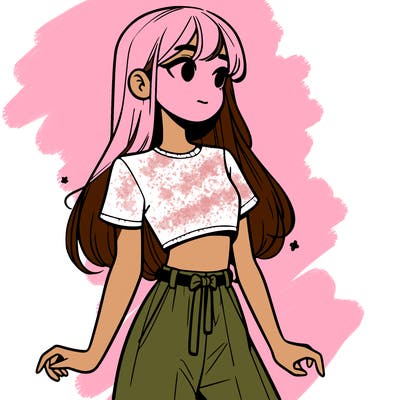 girl in a cute crop top
