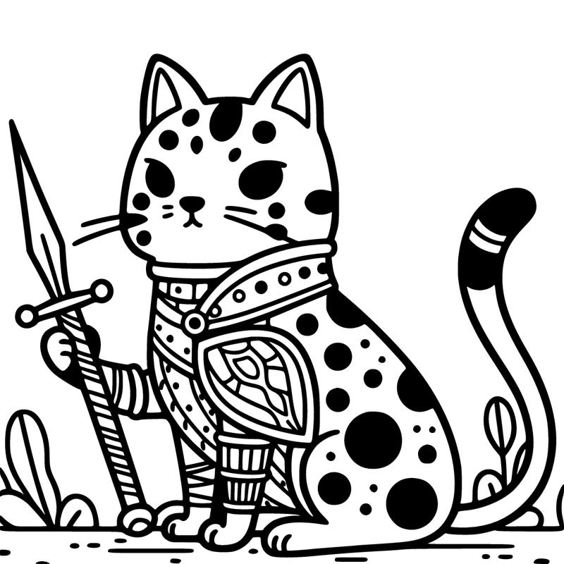 warrior cat with spots