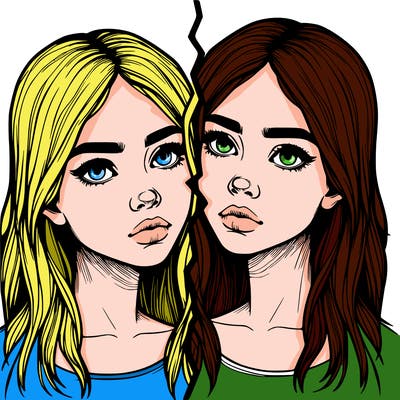 realistic girl split