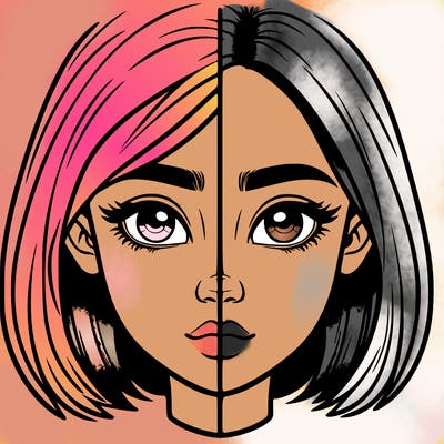 realistic girl split