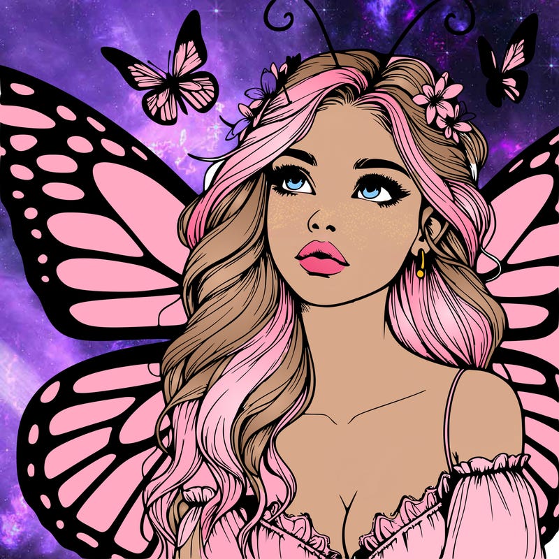 butterfly fairy realistic girl