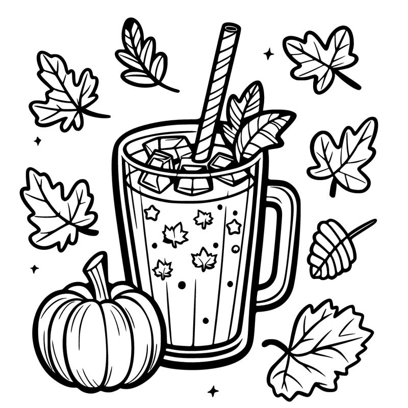 fall drink in a clear cup
