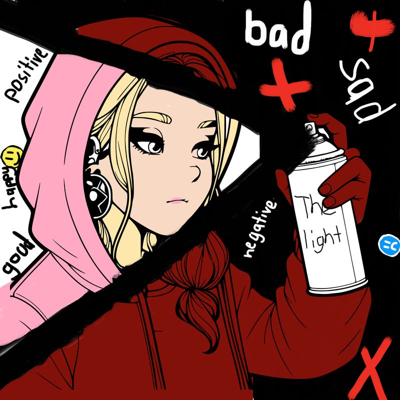 a realistic girl, spray painting