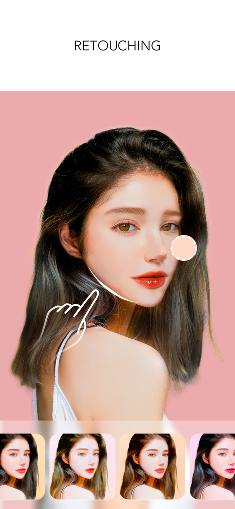 MOLDIV photo editor face retouching and beauty filters demonstration