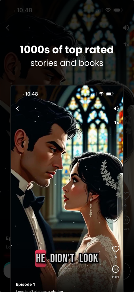 Booktok: Watch Books Explained - Smartphone screen displaying a cinematic video adaptation of a romance story on the Booktok app