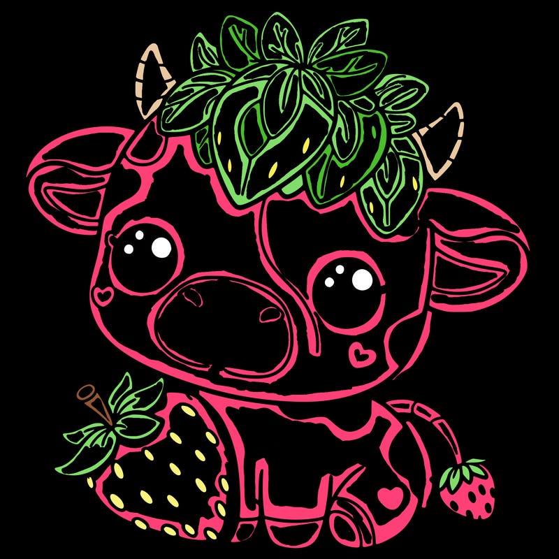 cute strawberry cow