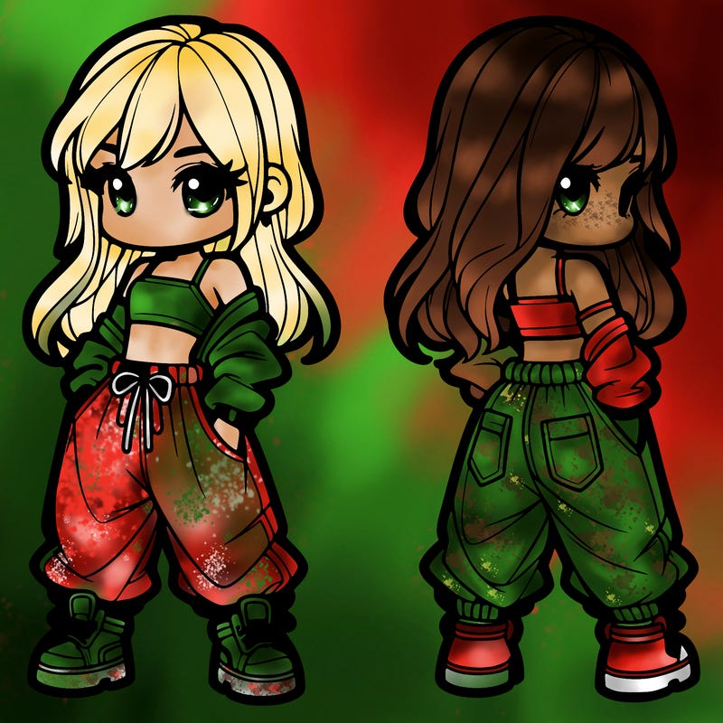 girl in crop top and baggy pants