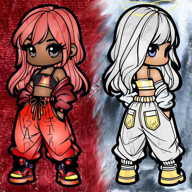 girl in crop top and baggy pants