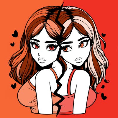 realistic girl split