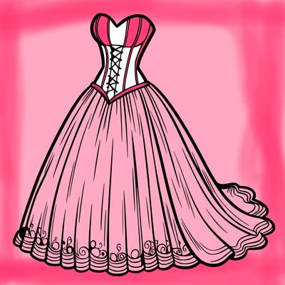 wedding dress-corset and a long and flowy skirt