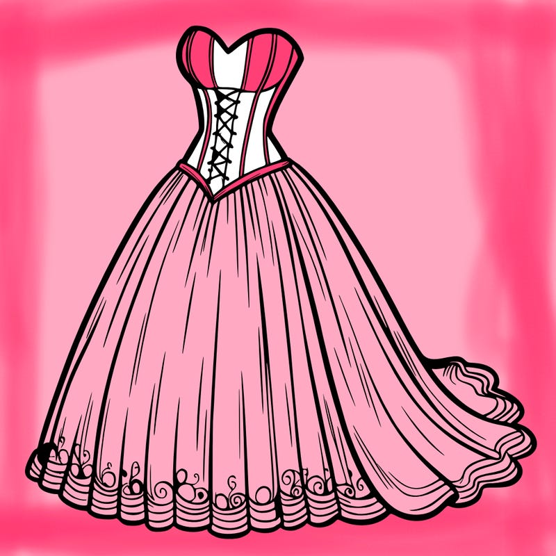 wedding dress-corset and a long and flowy skirt