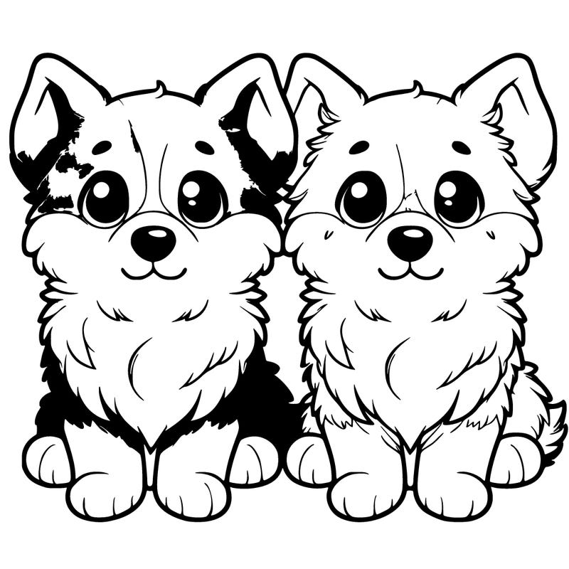 realistic dog cute split