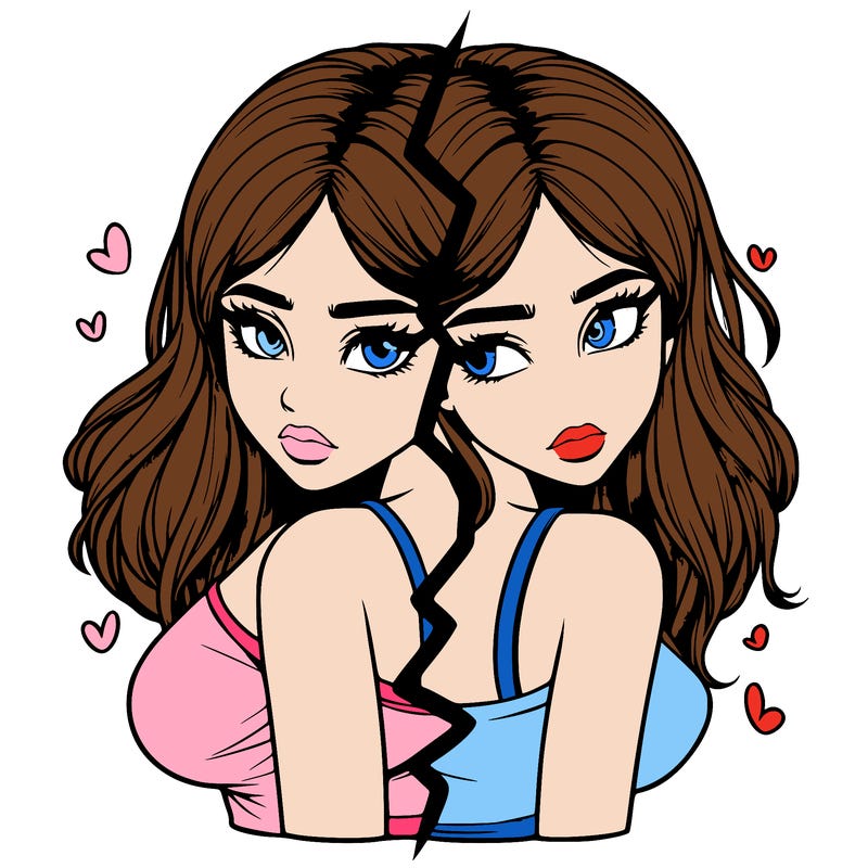 realistic girl split