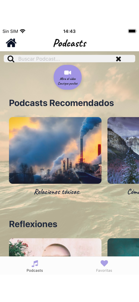 psicosinlimites - Recommended podcasts section in the psicosinlimites mental health app