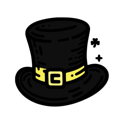 st patrick hat with thin lines