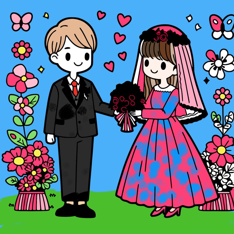 a man and a woman getting married