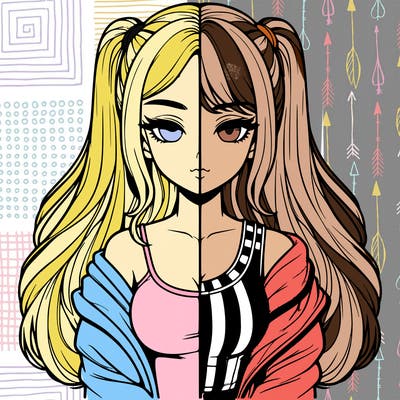 realistic girl split