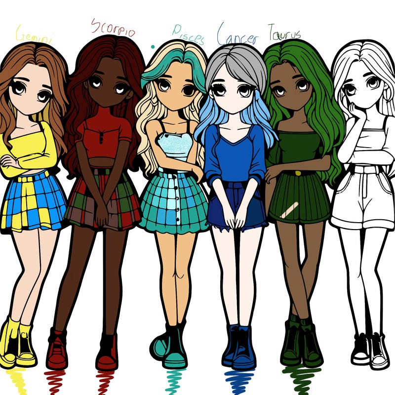 a group of girls realistic