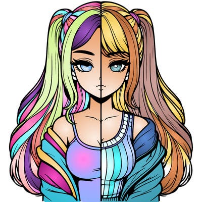 realistic girl split