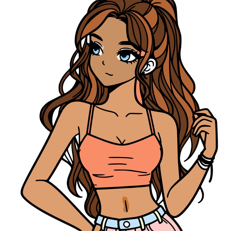 girl in crop top
