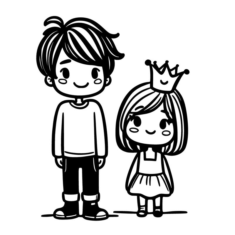 tall boy and short girl realistic