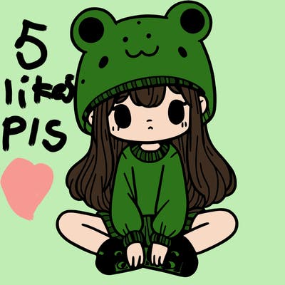 a girl wearing a frog hat and some frog socks