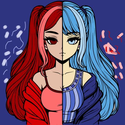 realistic girl split