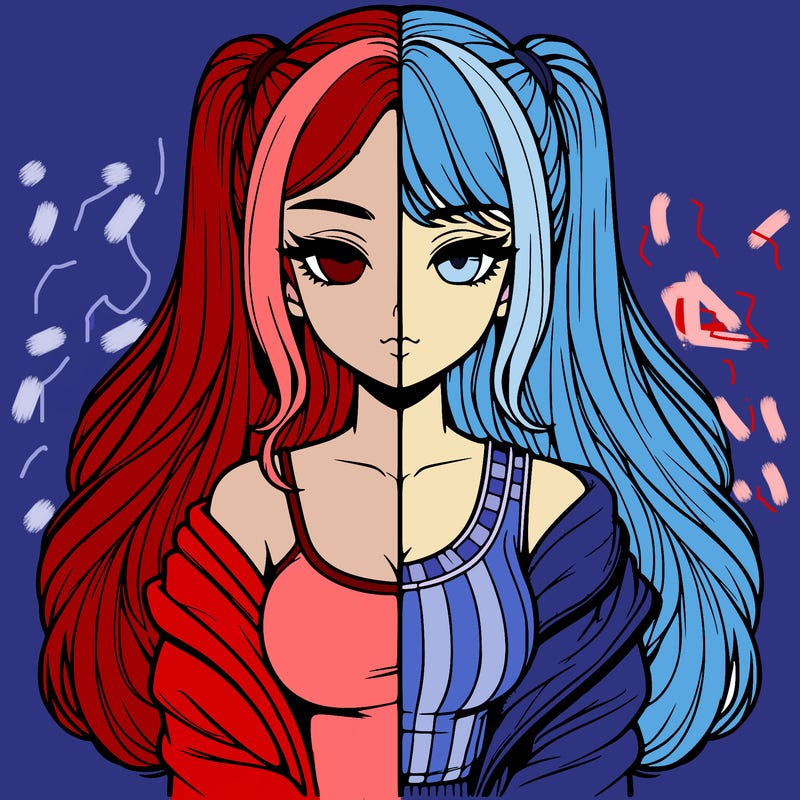 realistic girl split