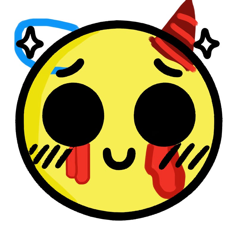 blushing emoji face