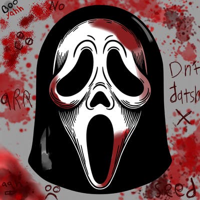 detailed ghostface mask