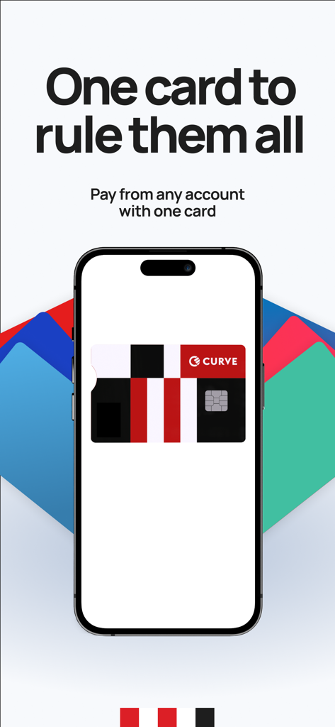 Curve - The Global Wallet - Curve app screenshot showing a smartphone with a Curve card and the headline One card to rule them all