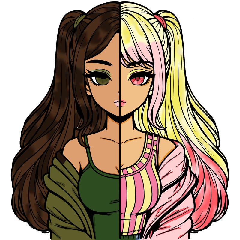 realistic girl split