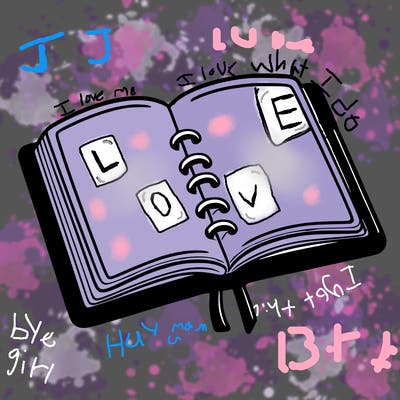 open note book blank