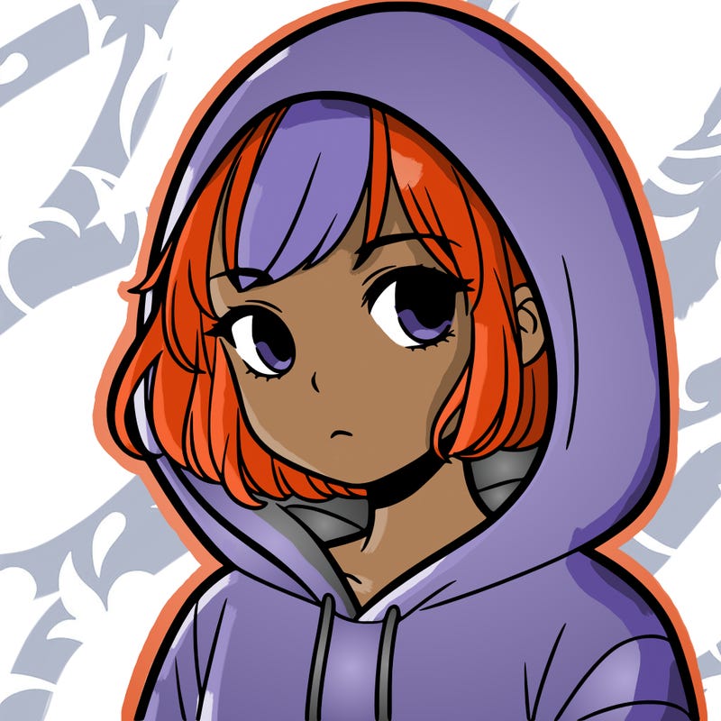 girl with short hair in hoodie