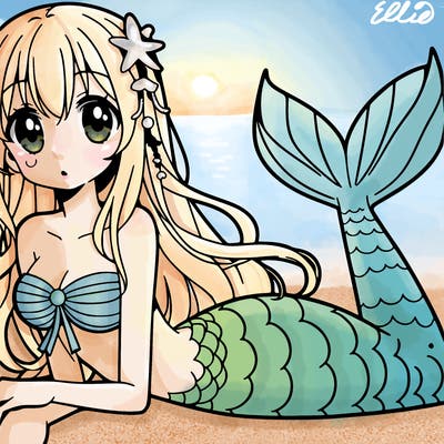 anime mermaid
