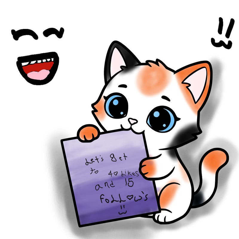 a small cat with a blank sheet of paper in its hand. the cat is sooooooo cute!