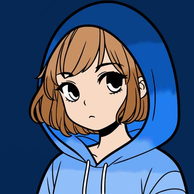 girl with short hair in hoodie