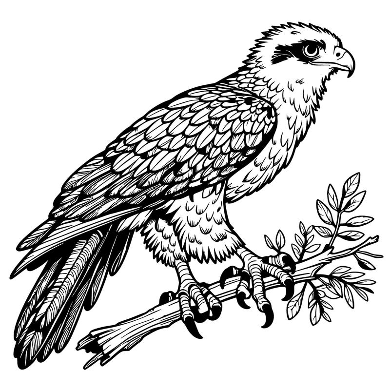 realistic feathered raptor