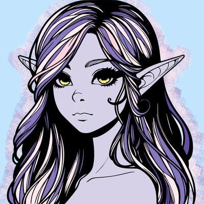 elf girl realistic dark fantasy