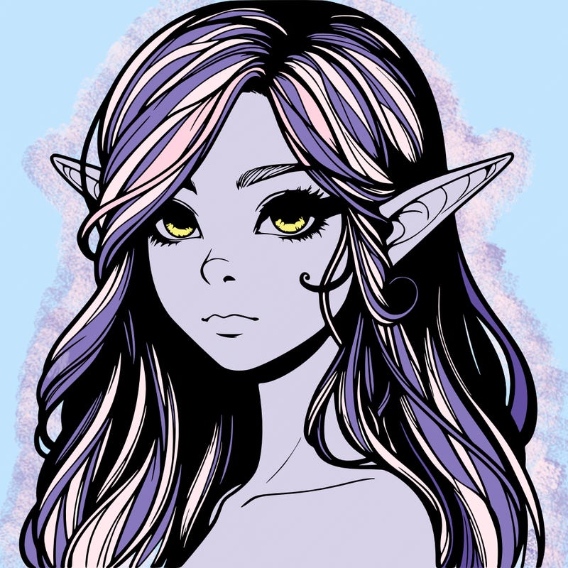 elf girl realistic dark fantasy